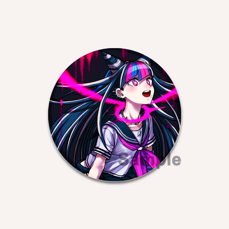 32/44/58MM Inferenz Abenteuer Spiel Anime Broschen Danganronpa HD Print Abzeichen Rucksack Kragen Cartoon Revers Pins Schmuck Geschenke Zubehör