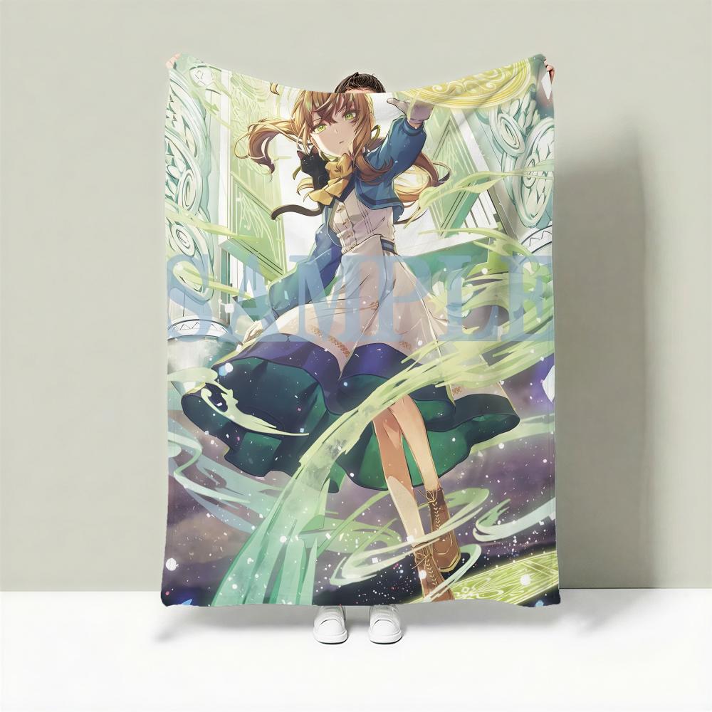 Anime S-Silent Witch Throw Lightweight 240g Flannel Blanket Soft Skin-friendly for Summer Cooling 75X95CM