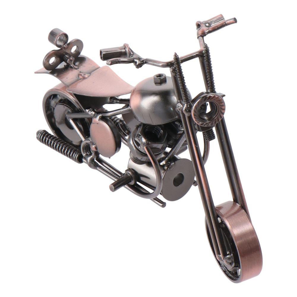 Metal Motorcycle Model Bronze Vintage Motorcycle Sculpture Unique Multifunctional Decoration Mini Motorcycle Motorcycle Lovers