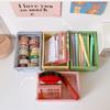 1 Pc Mini Foldable Desk Organizer Box Plastic Space-Saving Design Stationery Storage Basket for Tidy Student Workspaces