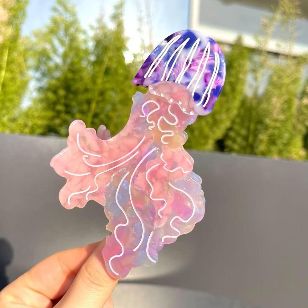 Animal Jellyfish Hair Claw Ocean Series Large Shark Clip Creative Hair Grab Clip  Girls