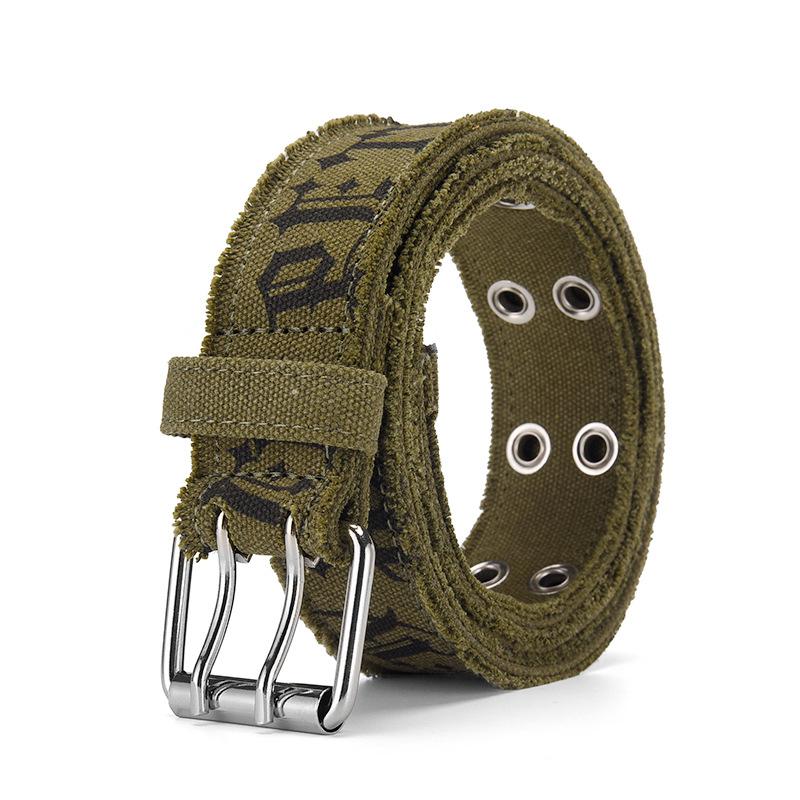 

Джинсовый ремень Мужской Рельефный Хлопковый Выстиранный Ремень 4,0 см Двубортный Мужской Ремень 125cm