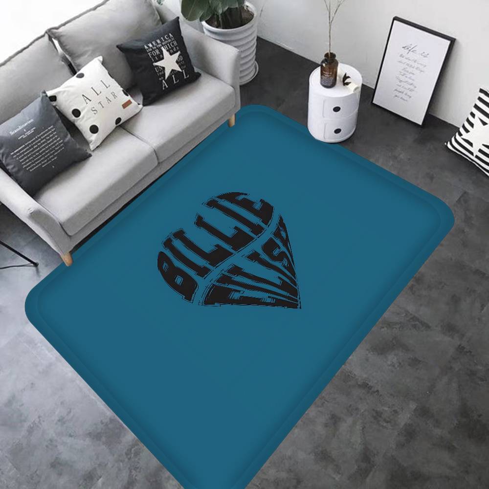 B-BillieS Singer E-EilishS Bathroom Mat Kids Room Bedroom Decoration Balcony Anti-Slip Doormat Living Room Welcome Rug