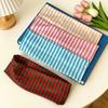 Stretchy Wide Striped Headbands Soft Non-Irritating Breathable Fabric 6 Color Choices for Yoga Travel Daily Wear