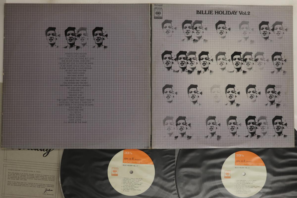 

LP Пластинка BILLIE HOLIDAY - Billie Holiday Vol.2 SOPH63 CBS SONY Japan Джаз Б/У