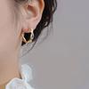 1 Pair Luxury Metal Round Circle Hoop Earrings, Simple & Elegant Design For Women Everyday Wear