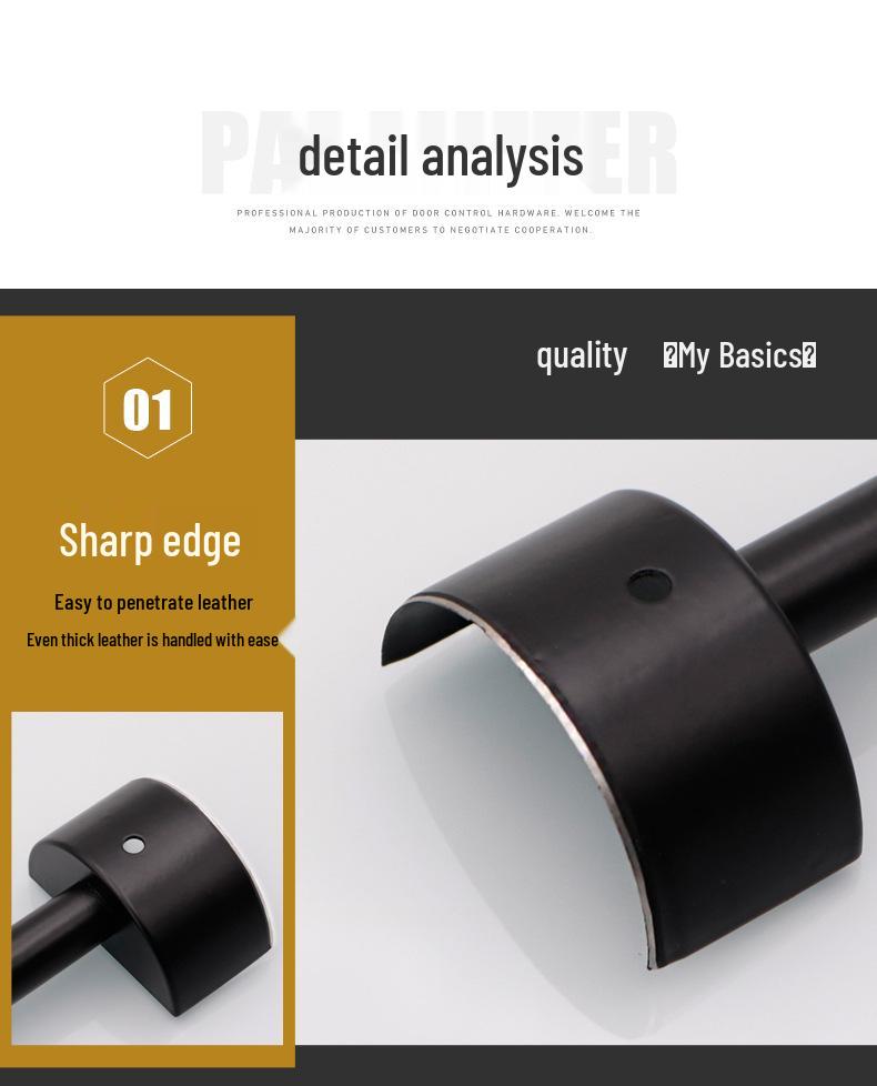 DIY Leather Hand Sewing Tools: Black Shallow Semicircle Punch Set