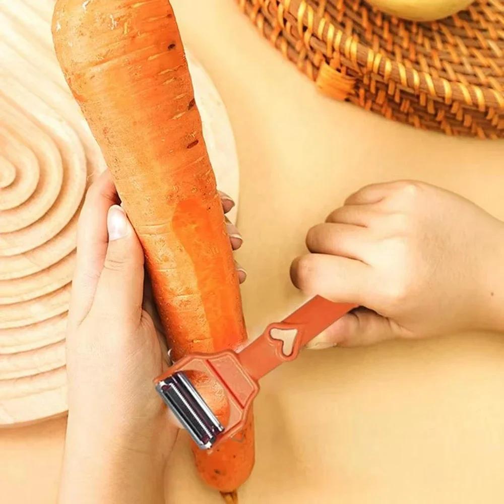 2025 Multifunctional Kitchenware Set, Upgraded Julienne Peeler Vegetable Peeler, All Kinds of Fruits and Vegetables colore grigio chiaro