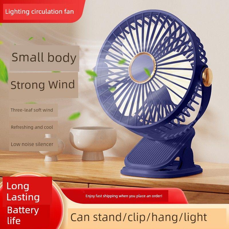 Summer Kitchen Cooling Toilet Wall-Mounted Fan, No Drilling, No Electricity Needed, Portable Silent Hanging Small Electric Fan for Dormitory