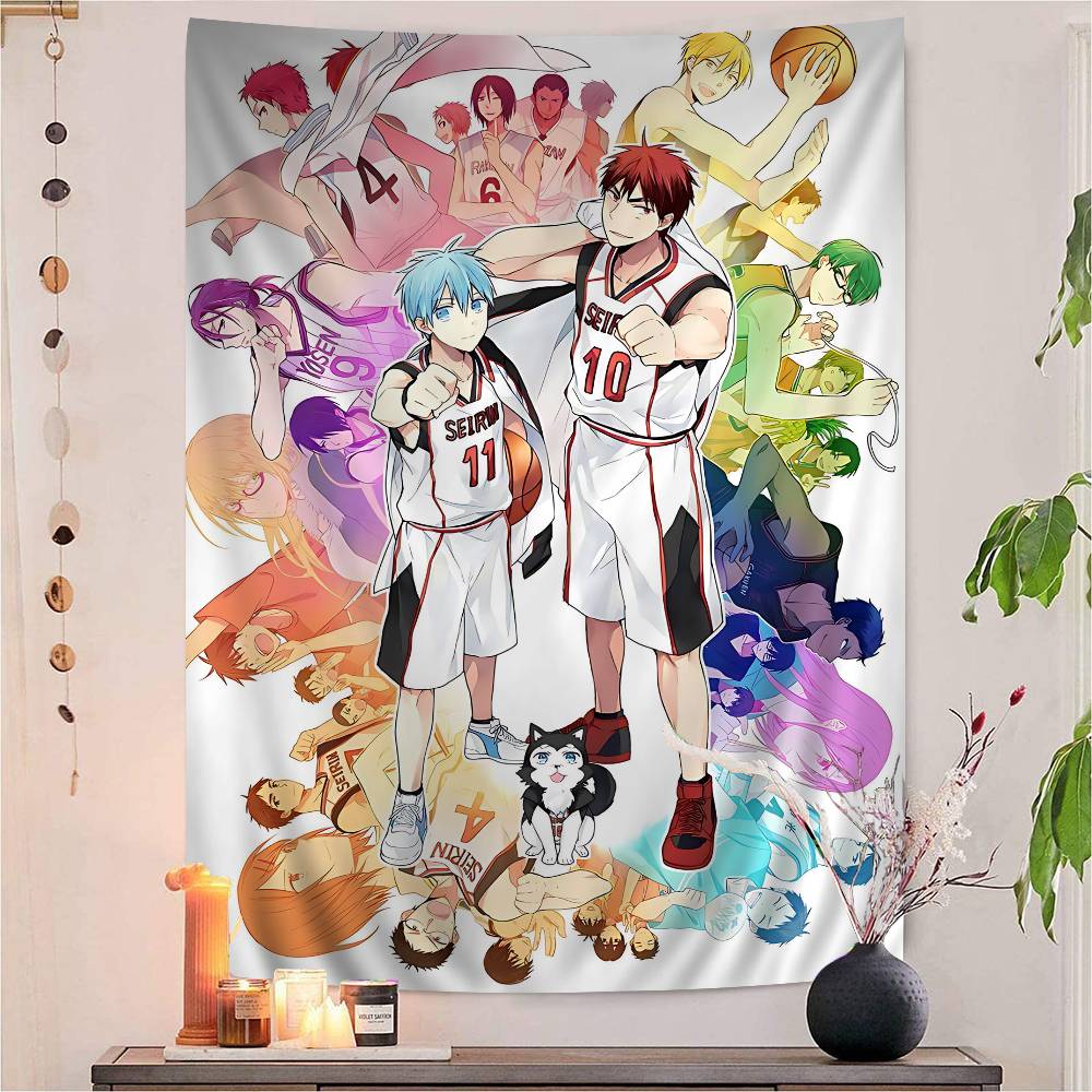 Japanese Anime Kuroko No Basket Colorful Tapestry Wall Hanging Hanging Tarot Hippie Wall Rugs Dorm Wall Art Decor