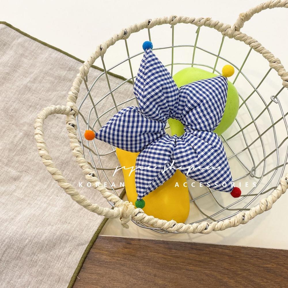 

Sweet Five-Pointed Star Star Print Hair Ties Plaid Pattern Polka Dot Hair Scrunchies Hair Accessories Hair Ring Rope Hair Bands