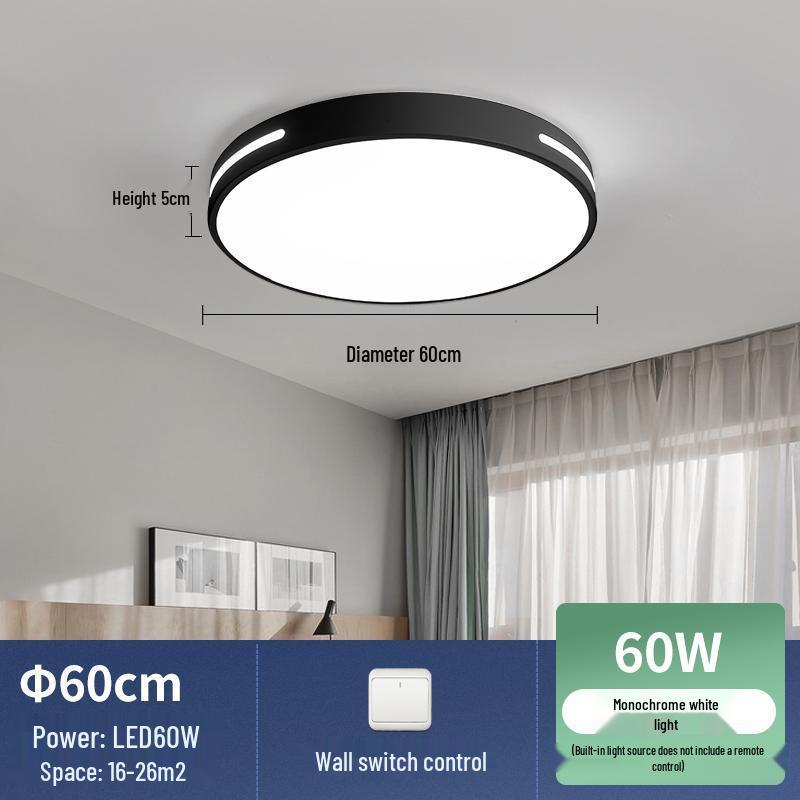 2025 Modern LED Ceiling Light for Bedroom, Study, or Living Room - Round and Simple Design