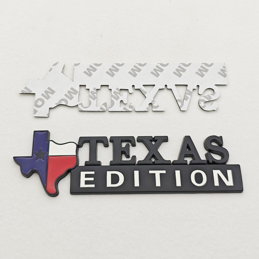 Universal 3D Metal Car Badge TEXAS EDITION Logo Emblem Flag Sticker For Ford Jeep Chevrolet Ram GMC Dodge Motorcycle Accessories