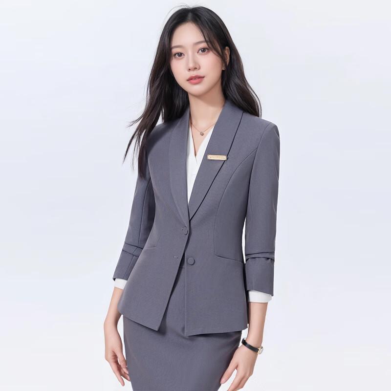 Женский брючный костюм Trueman с двойной пуговицей, устойчивый к складкам M