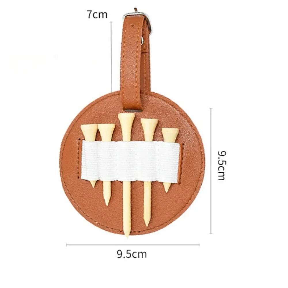 1 STuks Leer Dubbelzijdig Golf Tees Draagbare Opbergtas Meerdere Holsters voor Golf Green Fork Houders en Taille-hangende Tees