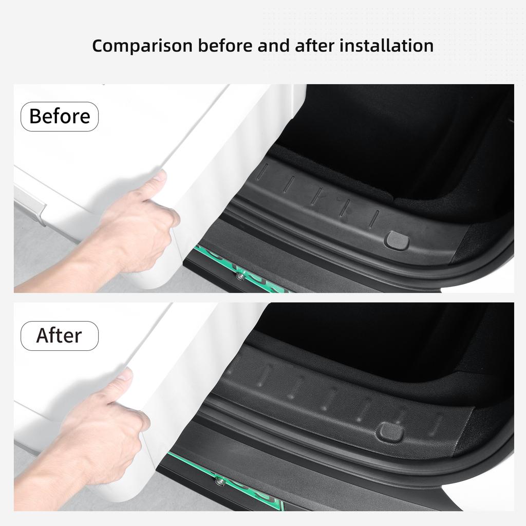 LUCKEASY for Tesla Model Y L 2025 2026 Rear Trunk Threshold Strip Bumper Protective Cover Interior Accessories Trunk Inner Guard