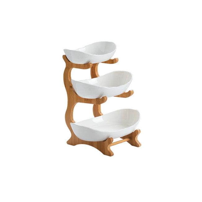 

3-х уровневая корзина для фруктов для кухонной стойки, керамическая фруктовая ваза, большие фруктовые вазы для хранения фруктов и овощей, Fruteros para Cocina, белый белый