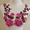 1 Pair Red Rose Flower Patch Multi-color Sew On Patch Floral Patches  Crafts Clothing Accessories
