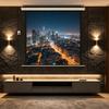 Motorized Projection Screen 85 Inches, 4K HD Electric Screen, Wall or Ceiling Mount, with Control Panel and Remote Control