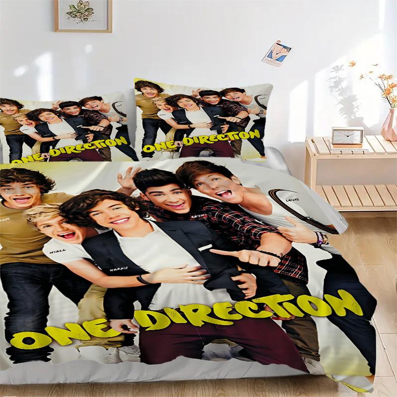 

3pcs One Direction Duvet Cover Set - Machine Washable, Includes 1 Duvet Cover and 2 Pillowcases, No Core Included yy251022229 135x200cm
