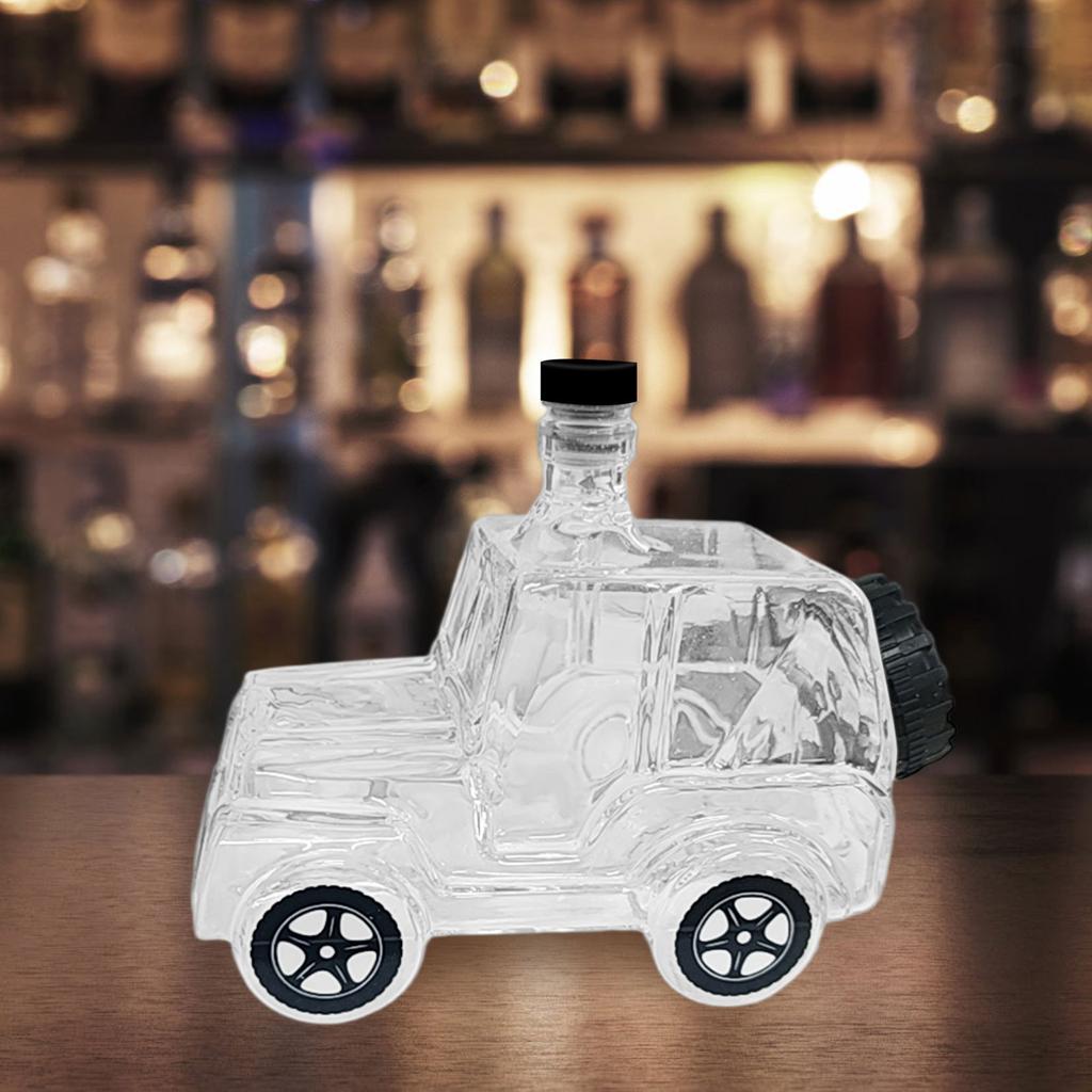 New Model Car Whiskey Decanter, Car Glass Wine Bottle For Dady, Husband, Funny Car Whiskeys Decanter Home Bar Decoration Pickup (Classic Car)350ml