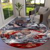 Naruto Team Battle Round Area Rug Carpet Rug For Living Room Bedroom Sofa Playroom Decor Nonslip Floor Mat