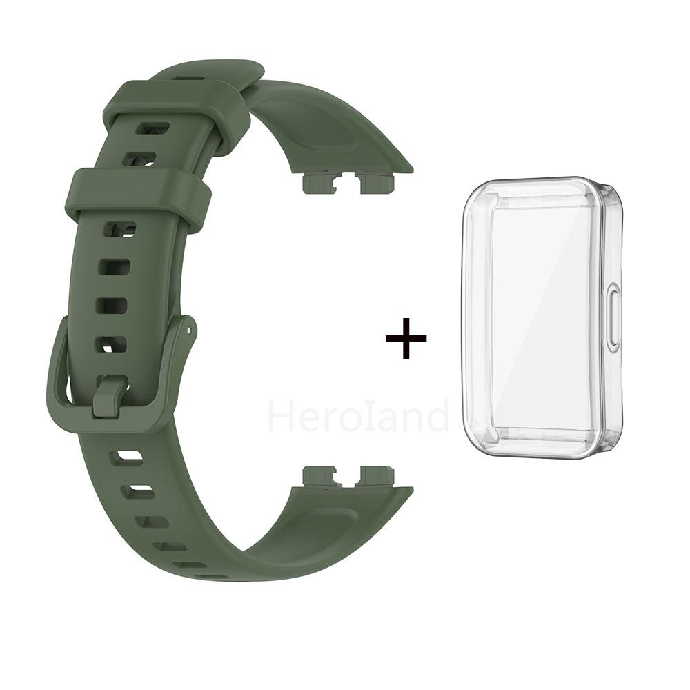 Módní měkký silikonový řemínek k hodinkám pro chytré hodinky Huawei Band 8 Náramek pro Huawei Band 9 10 Pásek Náramek Sportovní pásek a TPU pouzdro