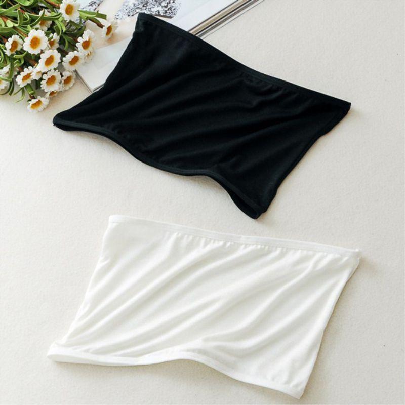 Reggiseno Sportivo Bandeau Senza Spalline Senza Cuciture Comfort Assoluto In Elegante Bianco e Nero
