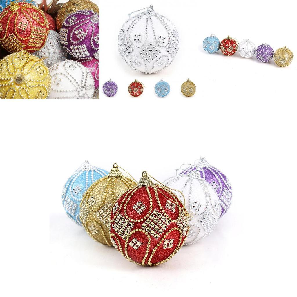 Christmas Rhinestone Glitter Baubles Balls Xmas Tree Ornament Decoration 8cm Hot