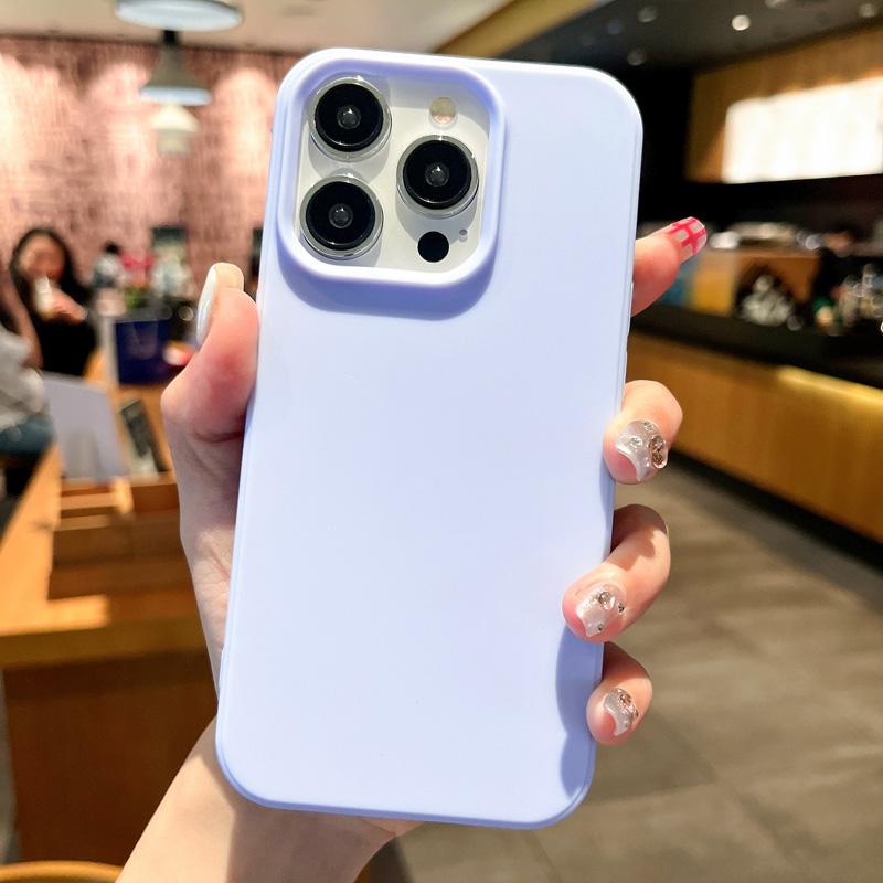 Fashion Candy Colors Soft Phone Case for IPhone 16 12 14 13 15 Pro Max 14Plus Camera Bumper Shock Protection Matte Cover Coque