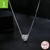 Delicate Heart-Shaped Moissanite Collarbone Chain Female, Shining Mozzarella Diamond Love S925 Sterling Silver Necklace