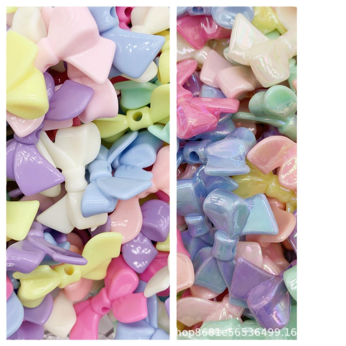 

Акриловые переливающиеся бусины цвета макарон в форме бабочки, DIY набор для детского шнурка для телефона Yellow