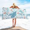 1 Stück Boho Meeresschildkröte Seestern Strandtuch, Schnelltrocknendes Polyestertuch, Unisex, Strand Schwimmen Reisen Camping Wesentlich Geschenk
