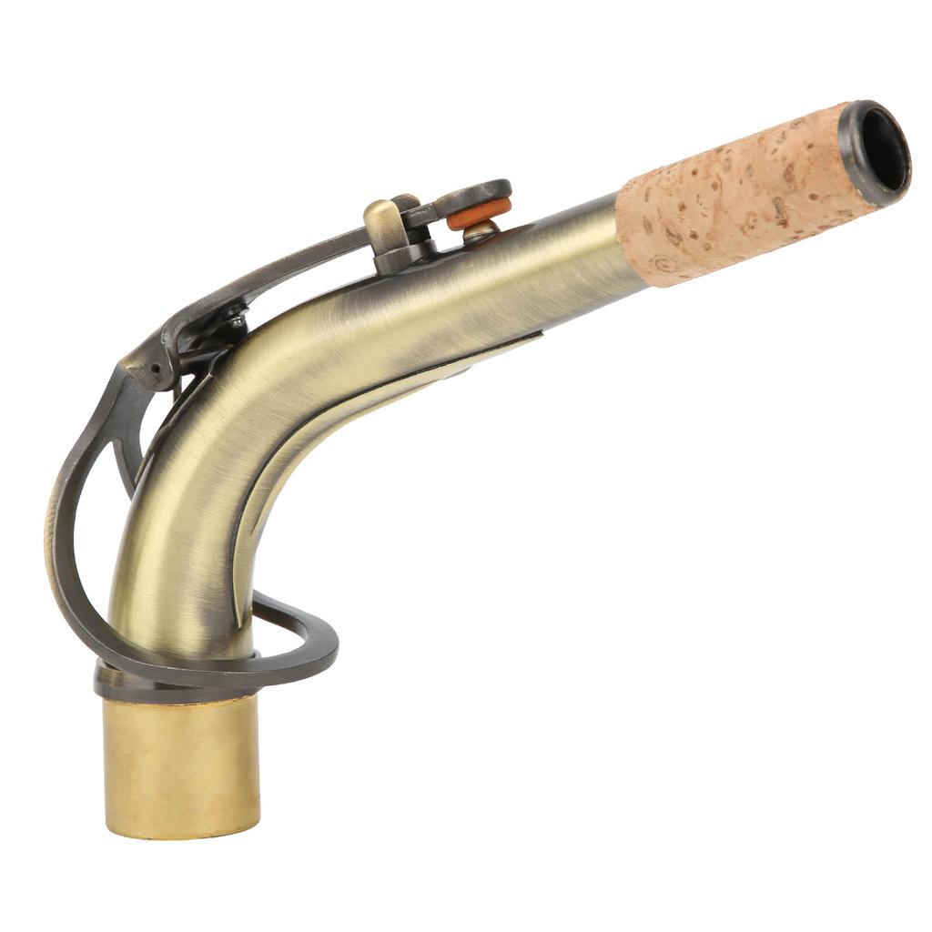 Gât de saxofon din alamă pentru saxofon alto, tub îndoit, accesorii pentru instrumente muzicale 2,45 cm, alamă antică