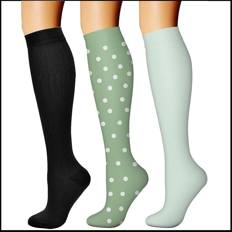 Compression Knee-high Socks Set for Running and Sports - Graduated Support, Multiple Pairs (3/4/6/8)