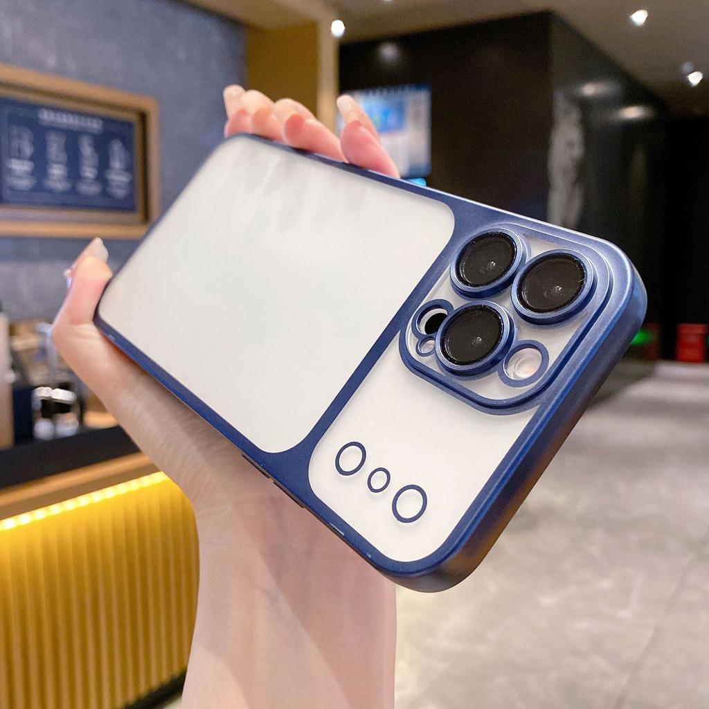 For Apple 17 Promax Phone Case for IPhone 16 Matte Plated 15 with Lens Film Anti Drop Second Hardening Case