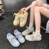 Cream Mesh German Training Shoes Women's 2025 Summer New Designer Fashion Versatile Casual Shoes Flat-bottomed Breathable