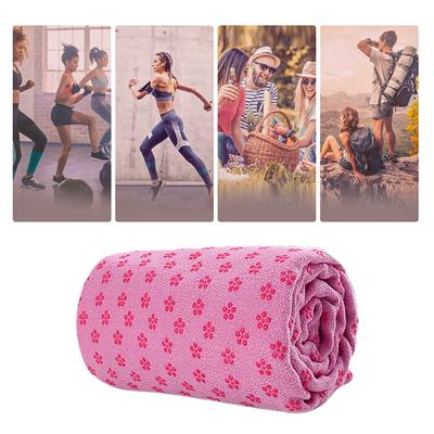 Polyester Yoga Mat Cover Towel Anti Skid Pilates Indoor Towel Foldable with Mesh Carryall Soft Odorless for Outdoor Use Sport
