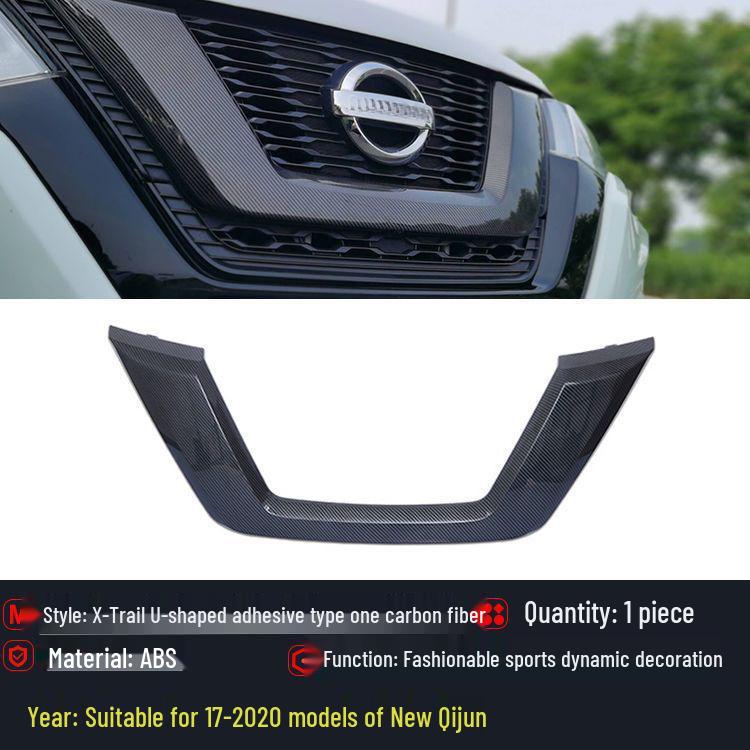 Černý Warrior Přední mřížka U-tvarový lem pro Nissan X-Trail 2017-2021