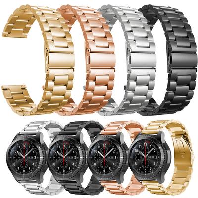 Męski pasek ze stali nierdzewnej do zegarka HUAWEI GT metalowa opaska na nadgarstek dla honoru Samsung Galaxy 3 bransoletka do zegarka luksusowe akcesoria do zegarków pasek 20mm 22mm