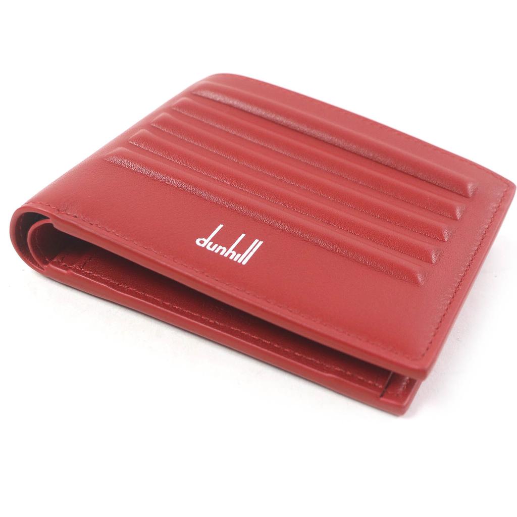 Pristine Dunhill Bifold Wallet GT 4CC Coin case Billfold Red leather mens Used