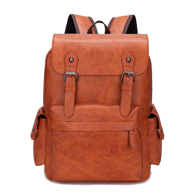 Warnerheim Men's Stylish Retro PU Laptop Backpack
