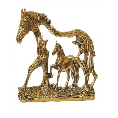 Decoração e presente para casa com cavalo dourado