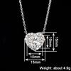 Huitan Heart Women Pendant Necklace Romantic Wedding Party Simple Style Accessories Inlaid Shining CZ Fashion Lady Jewelry Gift