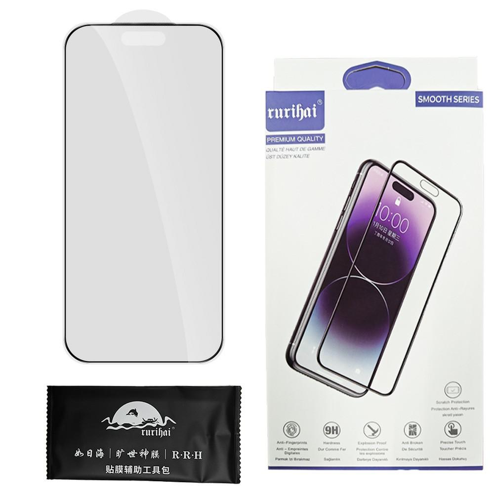 RURIHAI For iPhone 17 Pro Max Full Screen Protector Matte Anti-Glare High Aluminium-silicon Glass Film