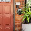 2D Flat Aluminium Retro Halloween Sign with Crow Pattern - Halloween Figurine Ornaments - Ideal for Front Door, Wall, Porch, Window Decor - Ideal