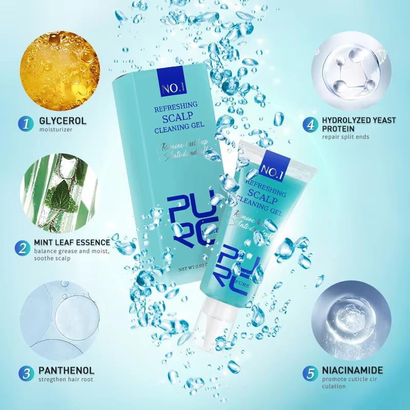 PURC Traitement des cheveux et du cuir chevelu Produits de soins capillaires antipelliculaires, anti-sébum et anti-démangeaisons pour femmes et hommes