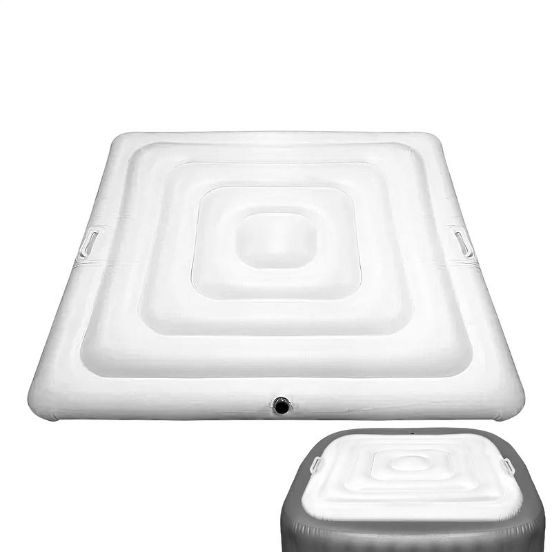 135cm Inflatable Hot Tub Cover Waterproof Hot Tub Insulated Cover Sun Protection Foldable Energy Saving Bathtub Lid For Home