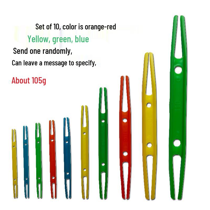 Dual-Sided Plastic Shuttle for Weaving Nets, Repairing Fishing Nets, and Multi-Purpose Line Winding Tool