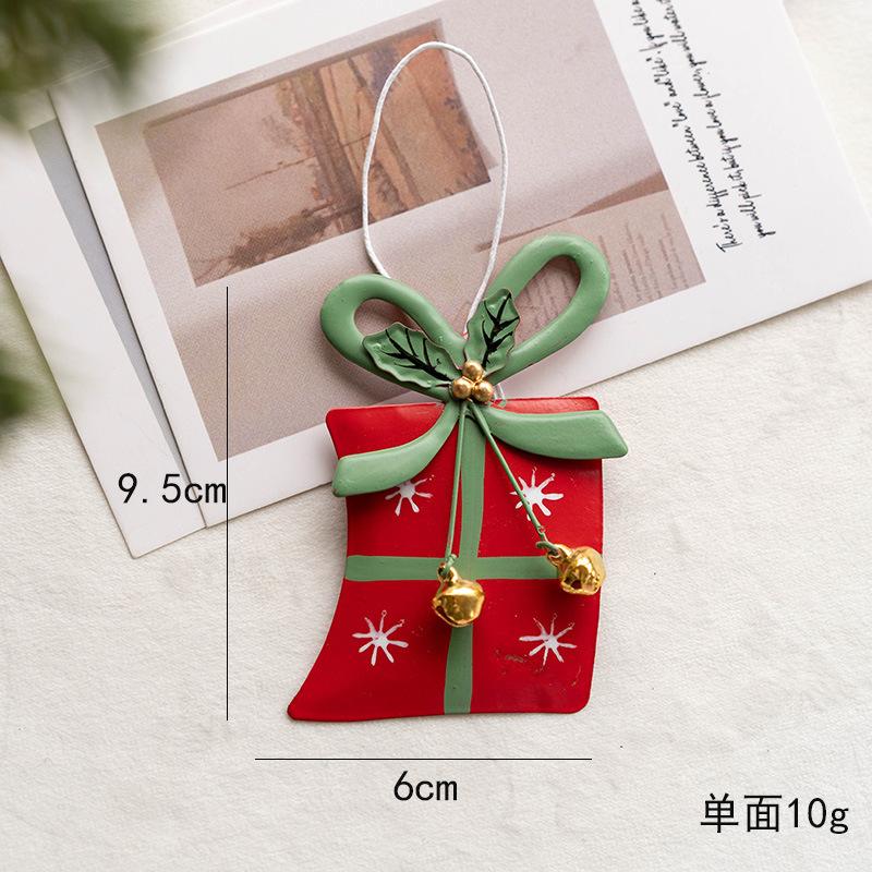 New Arrival boże narodzenie kutego żelaza dzwonek bałwanek łoś wisiorek ozdoba 2023XMAS Home Decor ozdoba choinkowa Natal Navidad